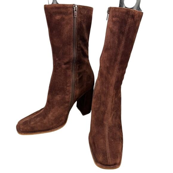 Steve Madden Shoes - Steve Madden Chocolate Suede Heeled Boots